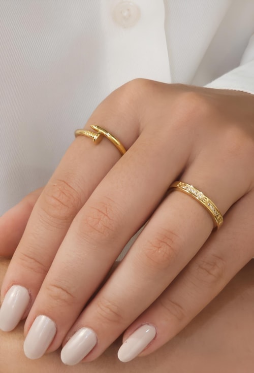 ANEL REGULÁVEL INSPIRAÇÃO LUXO NO OURO AN328-O