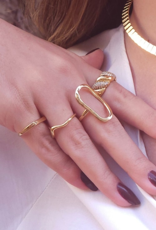 ANEL REGULÁVEL ORGÂNICO LISO MINIMALISTA AN529-O