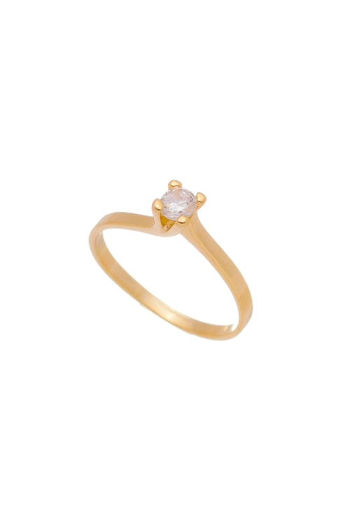 ANEL SOLITÁRIO COM ZIRCÔNIA MINIMALISTA AN003-O