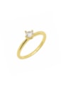 ANEL SOLITÁRIO COM ZIRCÔNIA OVAL OURO AN622-O