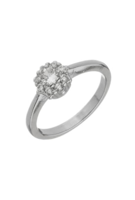 Produto ANEL SOLITÁRIO COM ZIRCÔNIAS NO RÓDIO AN283-R