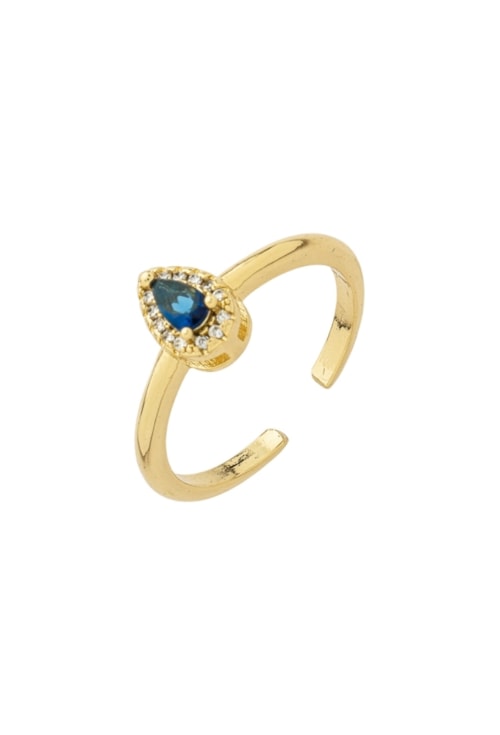 ANEL SOLITÁRIO REGULÁVEL GOTA CRAVEJADO PEDRA SAFIRA AN545-O ANEL SOLITÁRIO REGULÁVEL GOTA CRAVEJADO PEDRA SAFIRA AN545-O