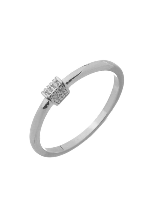 ANEL SOLITÁRIO SLIM COM ZIRCÔNIA CRISTAL AN443-R