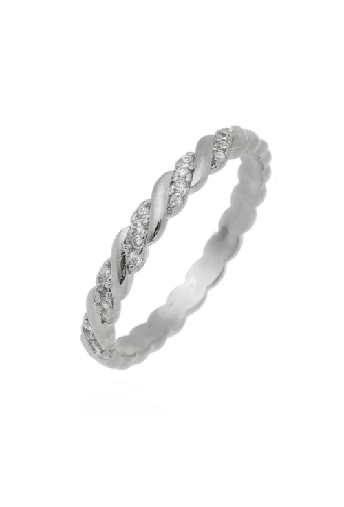 ANEL TORCIDO COM ZIRCÔNIAS CRISTAL AN074-R