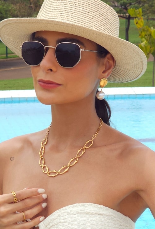 ANEL TORCIDO TRABALHADO EM AÇO INOX DOURADO AN575-AD