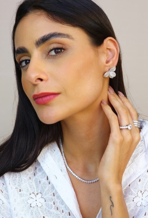 ANEL TRIPLO COM ZIRCÔNIAS CRAVEJADAS EM FILEIRAS AN564-R