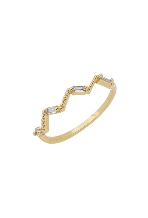 ANEL ZIG ZAG COM ZIRCÔNIAS BAGUETE AN238-O