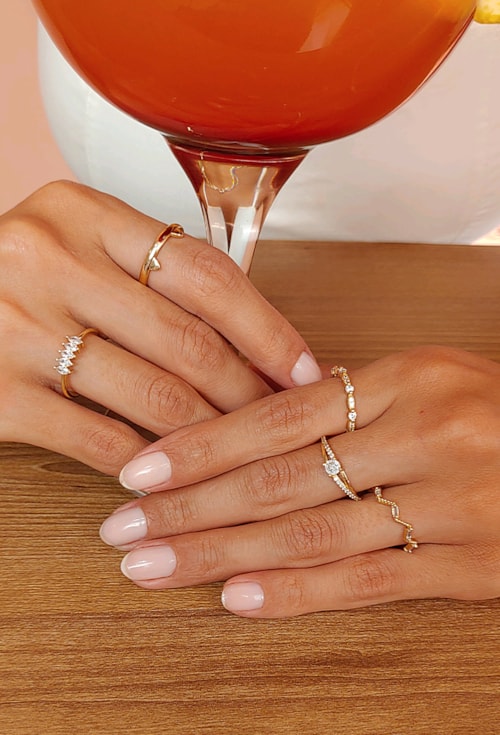 ANEL ZIG ZAG COM ZIRCÔNIAS BAGUETE AN238-O