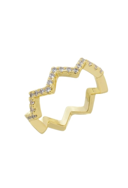 ANEL ZIG ZAG CRAVEJADO COM ZIRCÔNIA CRISTAL AN369-O ANEL ZIG ZAG CRAVEJADO COM ZIRCÔNIA CRISTAL AN369-O