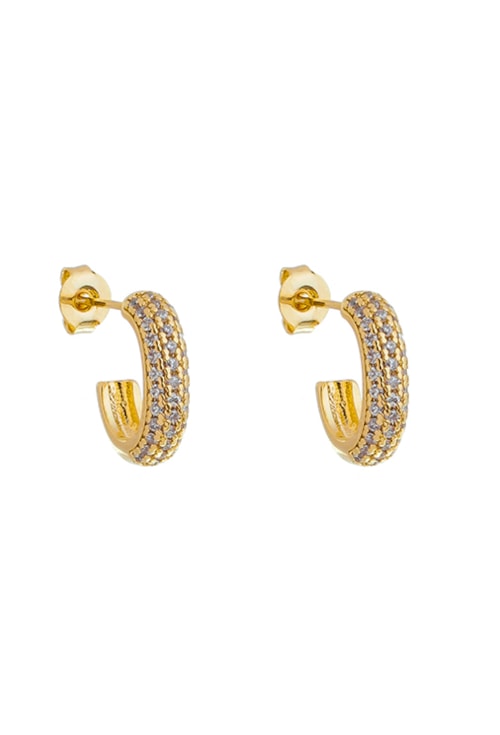 ARGOLINHA OVAL CRAVEJADA CRISTAL NO OURO BM1282-O ARGOLINHA OVAL CRAVEJADA CRISTAL NO OURO BM1282-O