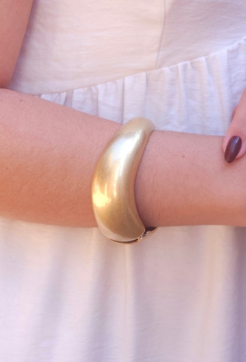BRACELETE ABAULADO LISO NO OURO PM479-O