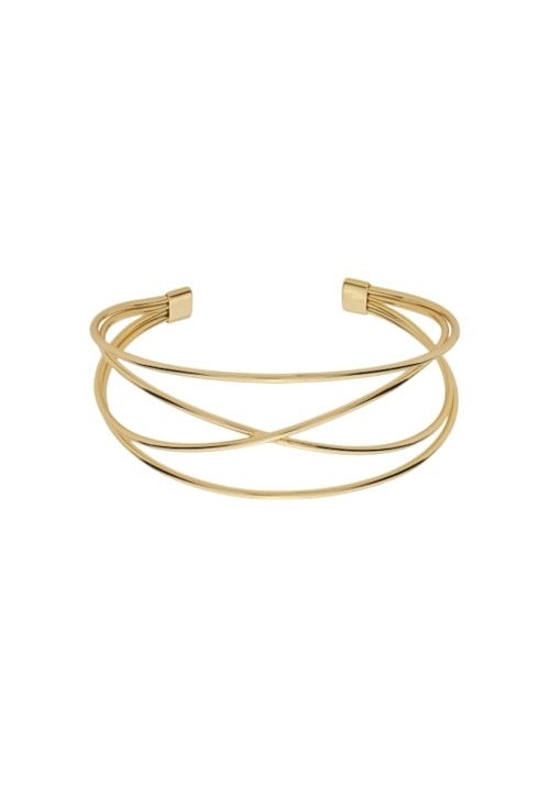 BRACELETE AJUSTÁVEL 2 FIOS CRUZADO NO OURO PM398-O BRACELETE AJUSTÁVEL 2 FIOS CRUZADO NO OURO PM398-O