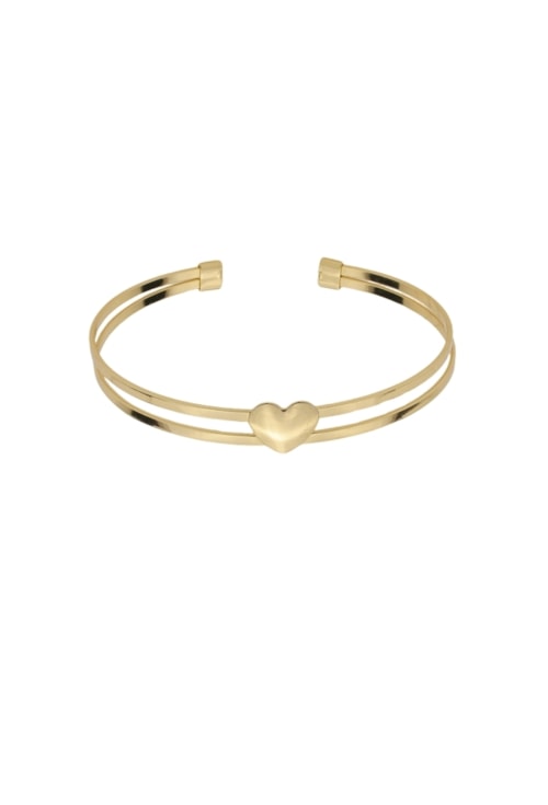BRACELETE AJUSTÁVEL COM CORAÇÃO NO OURO PM402-O BRACELETE AJUSTÁVEL COM CORAÇÃO NO OURO PM402-O