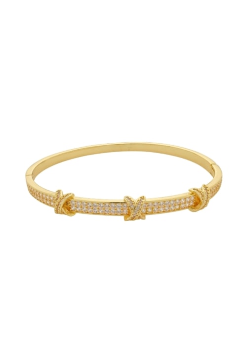 BRACELETE ARO CRAVEJADO OURO 18K PM579-O
