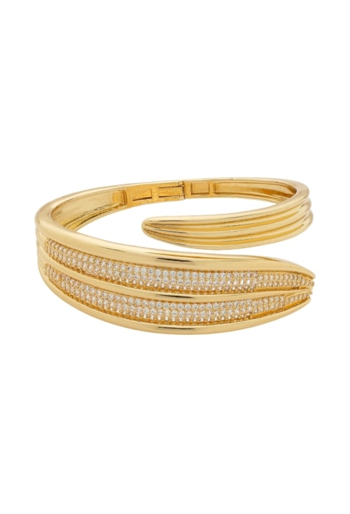 BRACELETE ARO CRAVEJADO OURO 18K PM582-O