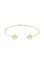 BRACELETE ARO REDONDO COM PEDRA CITRINO BANHADO A OURO PM619-O