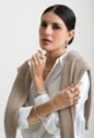 BRACELETE ARO REDONDO COM PEDRA OVAL CRISTAL BANHADO A OURO PM620-O