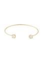 BRACELETE ARO REDONDO COM ZIRCÔNIA CRISTAL BANHADO A OURO PM618-O