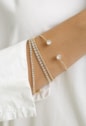 BRACELETE ARO REDONDO COM ZIRCÔNIA CRISTAL BANHADO A OURO PM618-O
