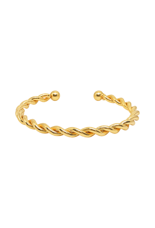 BRACELETE ARO TORCIDO BANHADO A OURO PM651-O