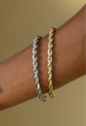 BRACELETE ARO TORCIDO BANHADO A OURO PM651-O