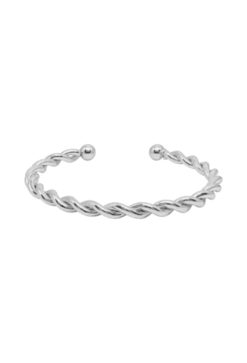 BRACELETE ARO TORCIDO BANHADO A RÓDIO PM651-R