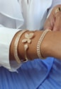 BRACELETE BORBOLETA CRAVEJADO EM OURO PM488-O