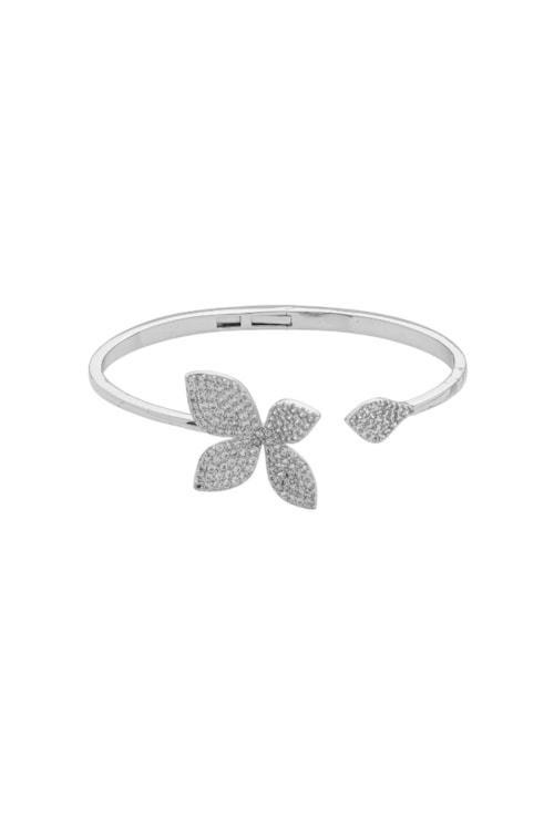BRACELETE BORBOLETA CRAVEJADO EM RÓDIO PM488-R