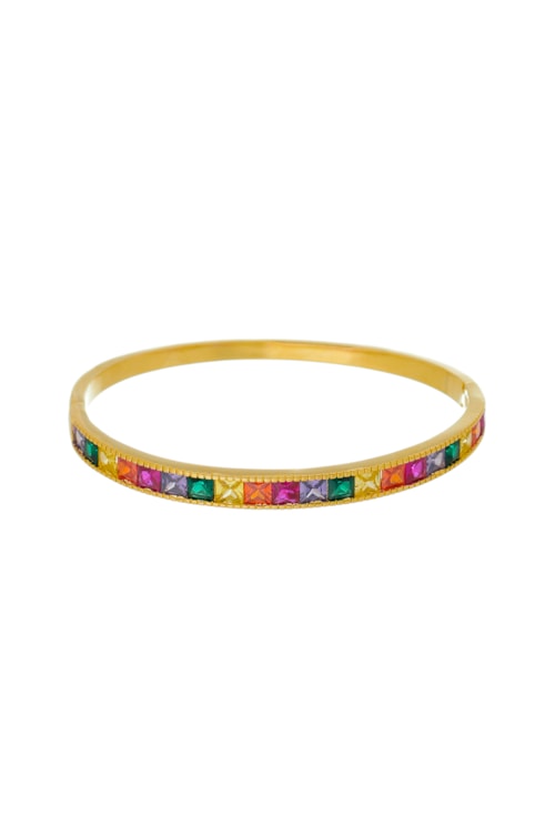 BRACELETE CARRÉ ZIRCÔNIA COLORS PM102-O