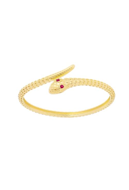 BRACELETE COBRA COM RUBELITA PM132-O