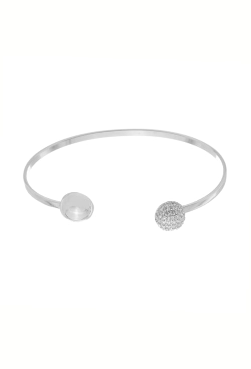 BRACELETE COM BOLA LISA E BOLA CRAVEJADA NO RÓDIO PM314-R BRACELETE COM BOLA LISA E BOLA CRAVEJADA NO RÓDIO PM314-R