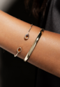 BRACELETE COM PEDRA TOPÁZIO MARROM BANHADO A OURO PM620-O