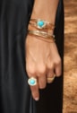 BRACELETE COM PEDRA TURQUESA NATURAL PM442-O