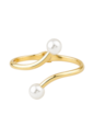 BRACELETE COM PÉROLAS BANHADO A OURO PM621-O