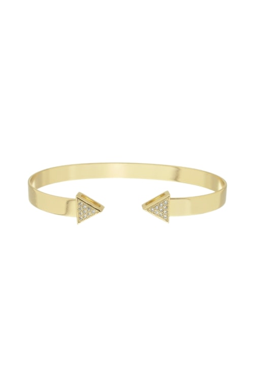 BRACELETE COM TRIANGULOS CRAVEJADOS NO OURO PM292-O BRACELETE COM TRIANGULOS CRAVEJADOS NO OURO PM292-O