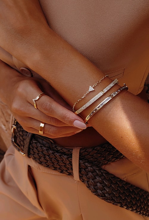BRACELETE COM ZIRCÔNIAS NO OURO PM201-O