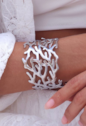 BRACELETE CORAL VAZADO EM AÇO INOX PM503-A