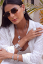 BRACELETE CORAL VAZADO EM AÇO INOX PM503-A