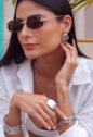 BRACELETE CORAL VAZADO EM AÇO INOX PM503-A