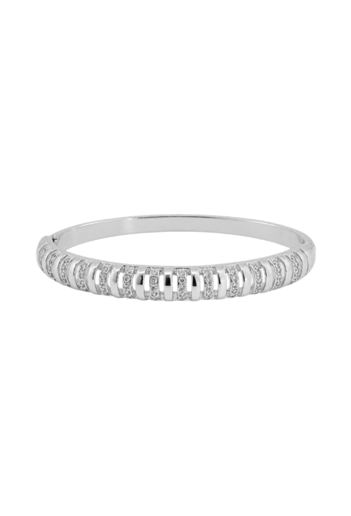 BRACELETE CRAVEJADO BANHADO A RÓDIO PM646-R
