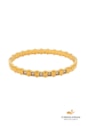 BRACELETE CRAVEJADO CARRÉ AÇO INOX DOURADO PM574-AD