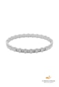 BRACELETE CRAVEJADO CARRÉ AÇO INOX POLIDO PM574-A