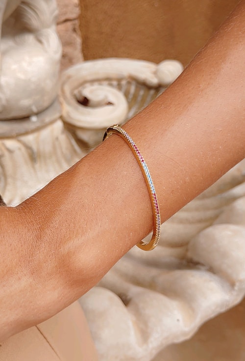 BRACELETE CRAVEJADO COLORIDO PM200-O