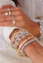 BRACELETE CRAVEJADO DUPLA FACE COM ZIRCÔNIAS NO OURO PM514-O