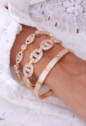 BRACELETE CRAVEJADO DUPLA FACE COM ZIRCÔNIAS NO OURO PM514-O
