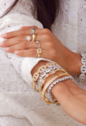 BRACELETE CRAVEJADO DUPLA FACE COM ZIRCÔNIAS NO OURO PM514-O