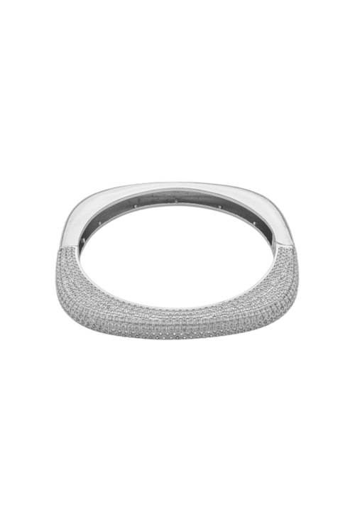BRACELETE CRAVEJADO GEOMÉTRICO EM RÓDIO PM487-R