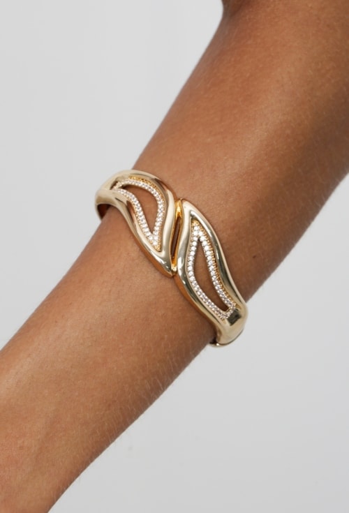 BRACELETE CRAVEJADO OURO PM604-O