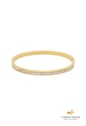 BRACELETE CRAVEJADO QUADRADO AÇO INOX DOURADO PM536-AD