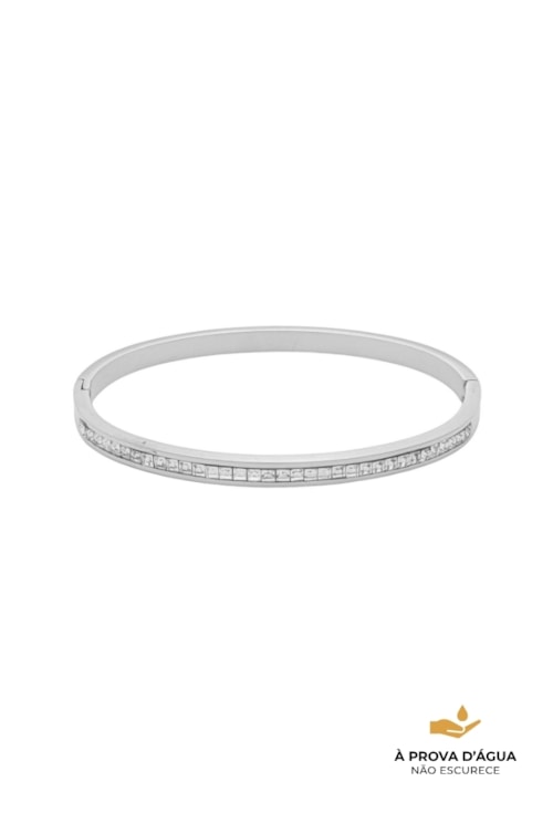 BRACELETE CRAVEJADO QUADRADO AÇO INOX PM536-A